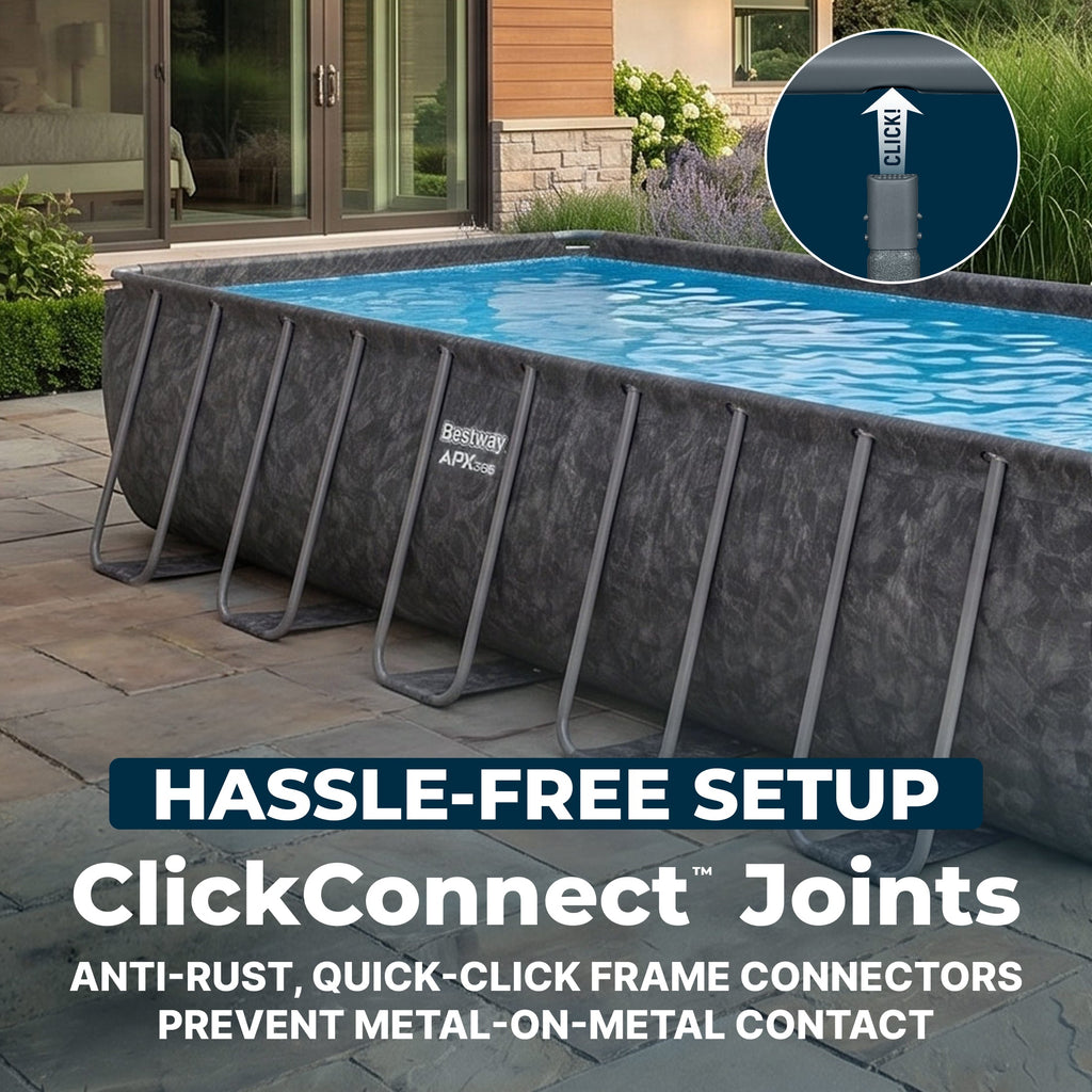 Bestway APX 365 24' x 12' x 52" Rectangle Above Ground Pool Set