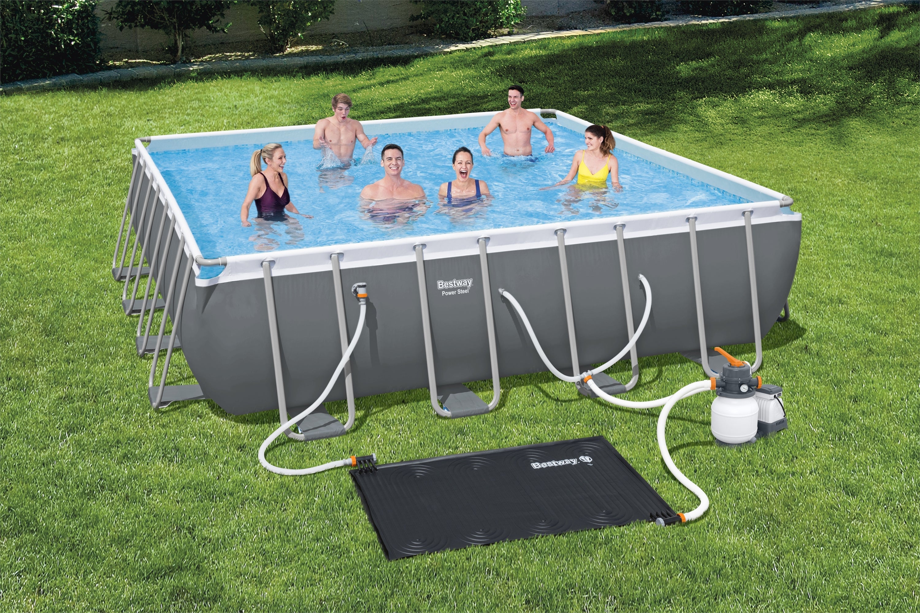 Flowclear 43'' x 67" Solar Powered Rectangular Pool Heating Pad for Above Ground Pools