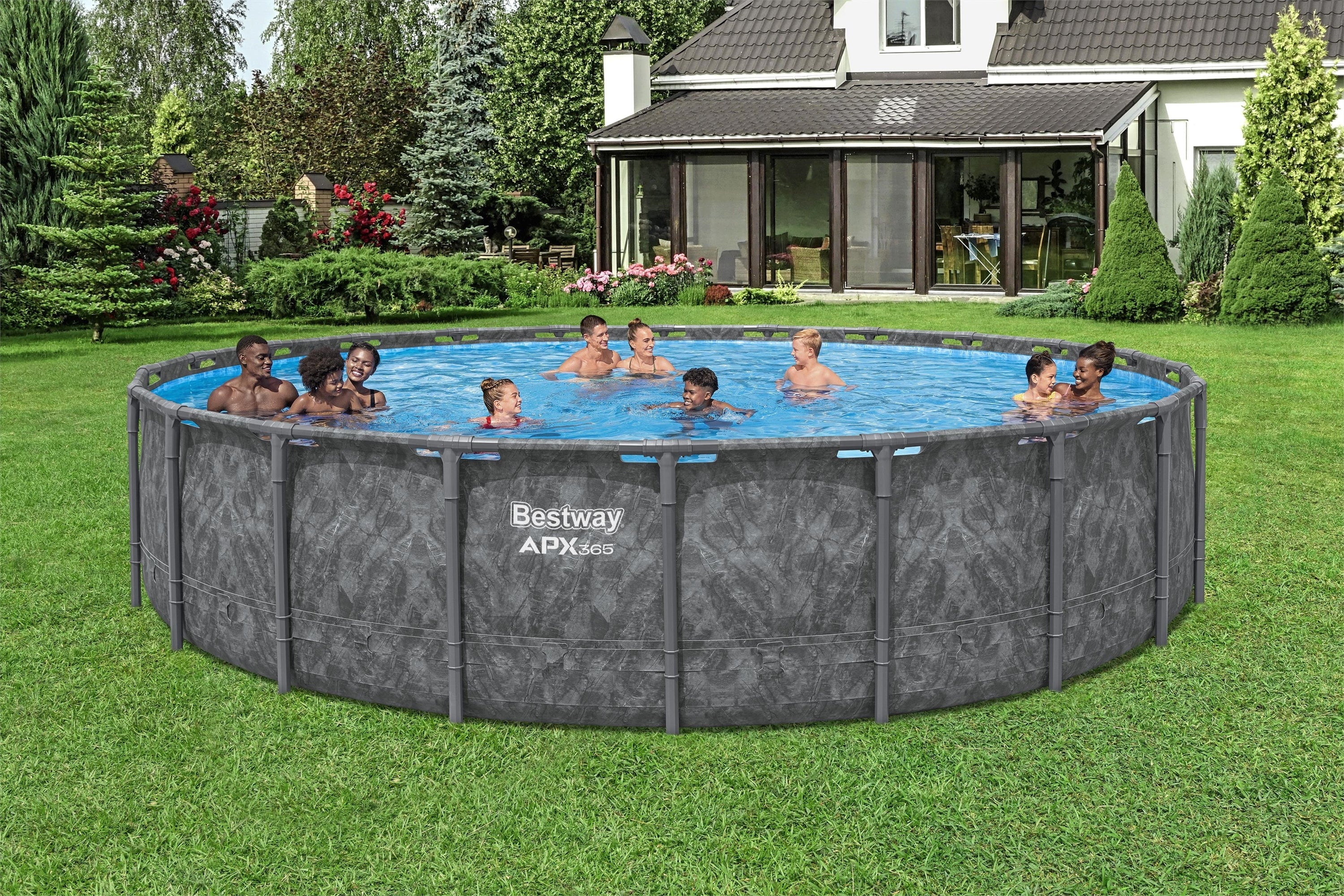 Bestway APX 365 22' x 52" Round Above Ground Pool Set